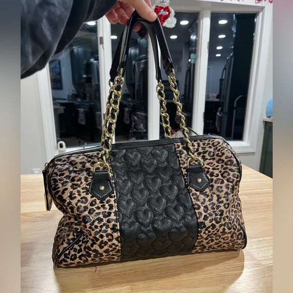 Betsey Johnson leopard print bag - Picture 1 of 9